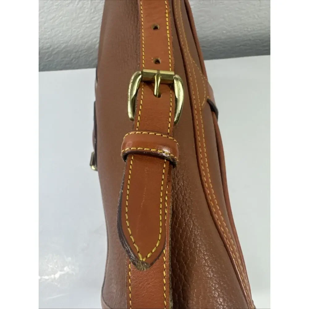 Dooney & Bourke Leather Messenger Surrey Cross Body Bag Brown